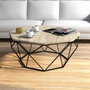 Hanah Home Mesa de centro Diamond Travertino